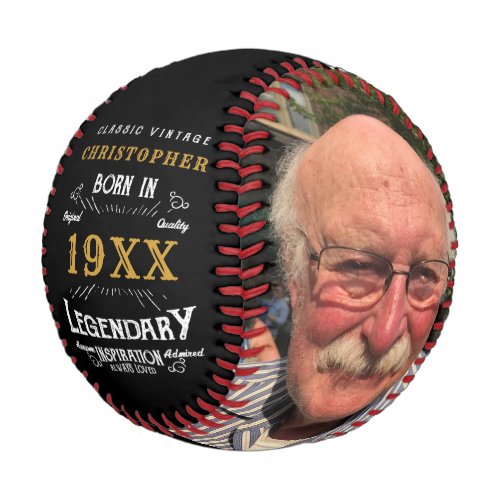 Personalized Birthday Monogram Legendary Father Baseball