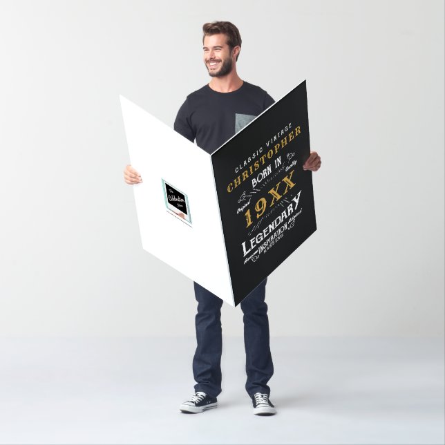 Personalized Birthday Monogram Legendary Father Card (In Situ)