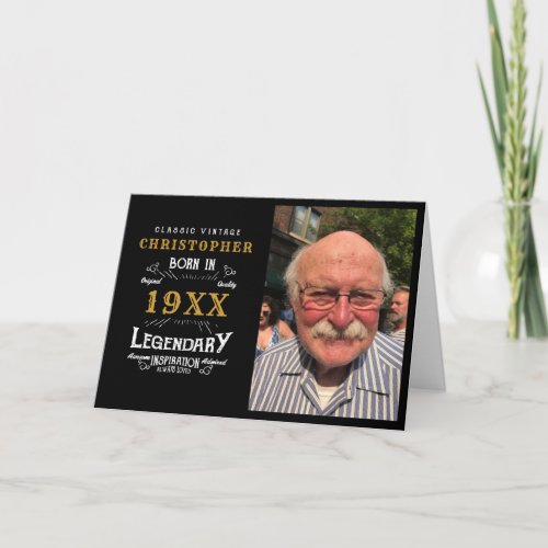 Personalized Birthday Monogram Legendary Father Card