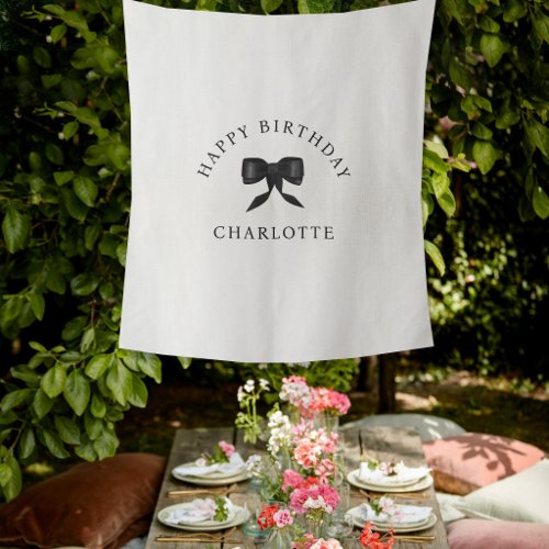 Personalized Birthday Name Flag Fabric Banner Tapestry