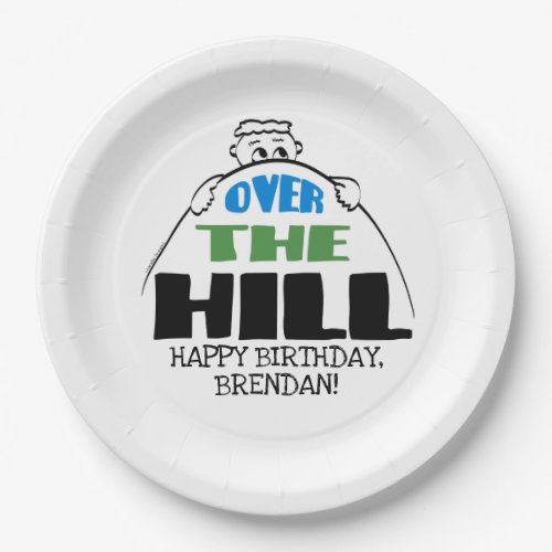 Personalized Birthday Over the Hill Paper Plates