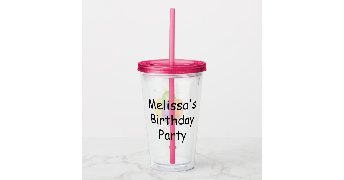 Personalized Teacher's Script Name and Dots Acrylic Clear Tumbler