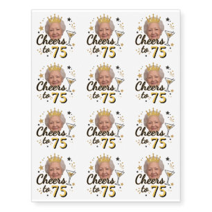 Personalized Birthday party Custom Photo & age Temporary Tattoos