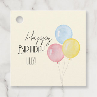 Personalized Birthday Party Favor Tags