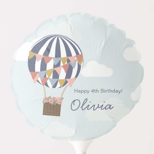 Personalized Birthday Party Hot Air Balloon (Front)