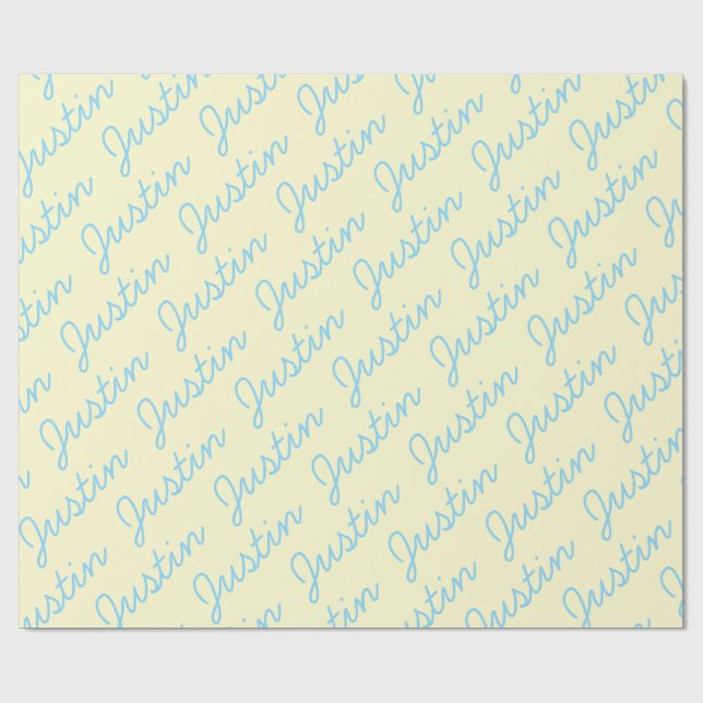 Personalized Birthday Party Name Wrapping Paper (Flat)