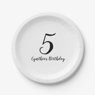 Personalized Birthday Party Paper Plates