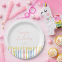 Personalized Birthday Party Plates