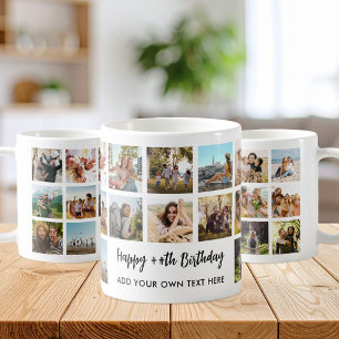 Personalized Birthday Photo Collage Mug