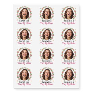 Personalized Birthday Photo Custom Name Party Temporary Tattoos