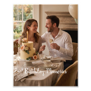 Personalized Birthday Photo Frame Print
