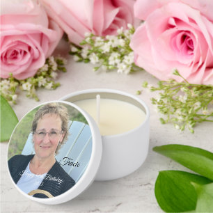 Personalized Birthday Photo Mini Candle Favors