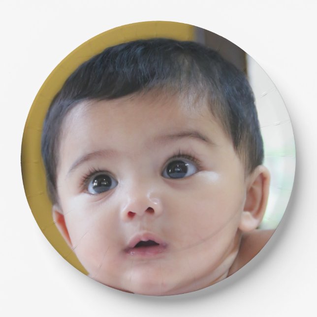 Personalized Birthday Photo  Paper Plates (Front)