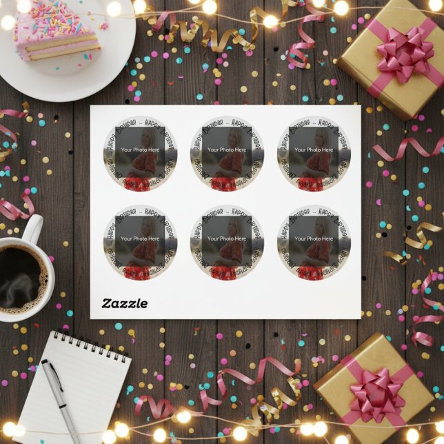Personalized Birthday Photo Sticker (Personalized Birthday Photo Sticker)