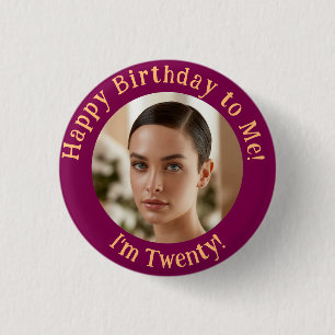 Personalized Birthday Photo Your Picture Badge Button