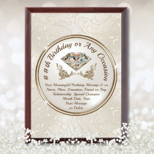 Personalized, Birthday Plaque, Anniversary Plaques