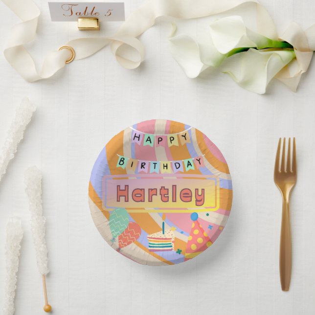 Personalized Birthday Plates, 10 Birthday Plates Paper Bowls (Wedding)