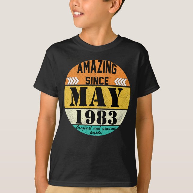 Personalized Birthday Pretty Amazing Retro Vintage T-Shirt (Front)