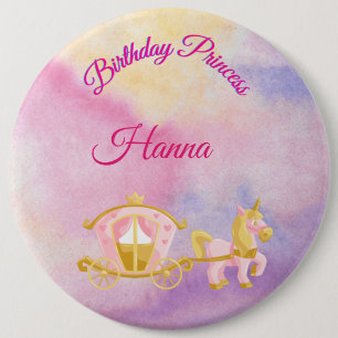 Personalized Birthday Princess Button