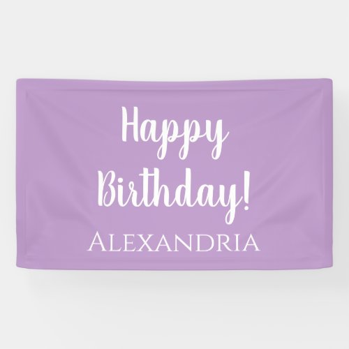 Personalized Birthday Purple Lilac Happy Birthday Banner