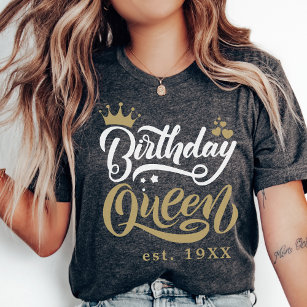 Personalized Birthday Queen Custom Matching Party T-Shirt
