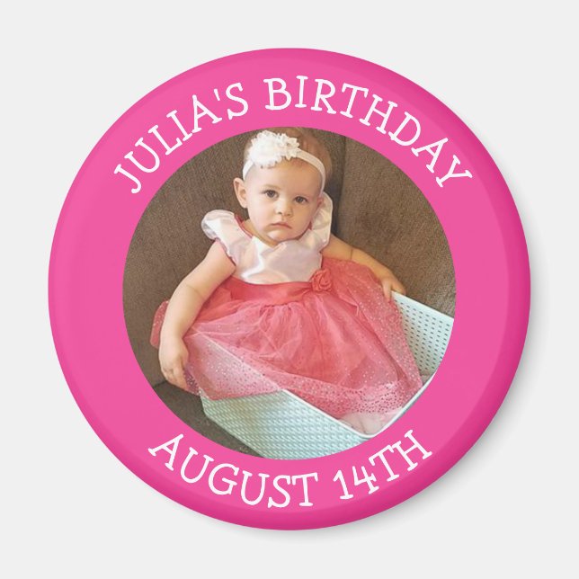 Personalized Birthday Reminder Magnet (Front)