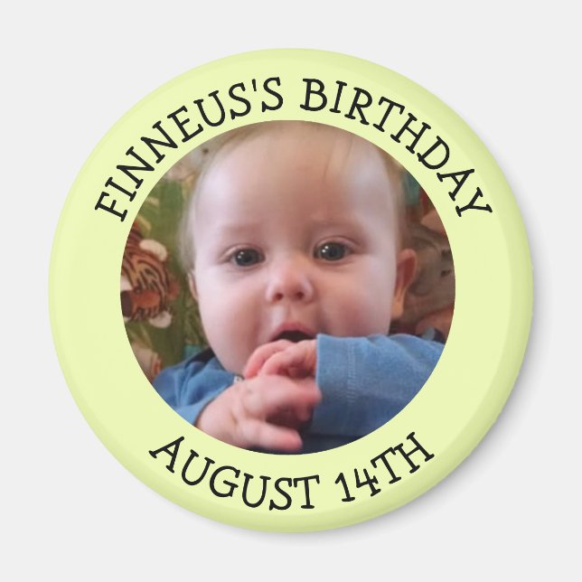 Personalized Birthday Reminder Magnet (Front)