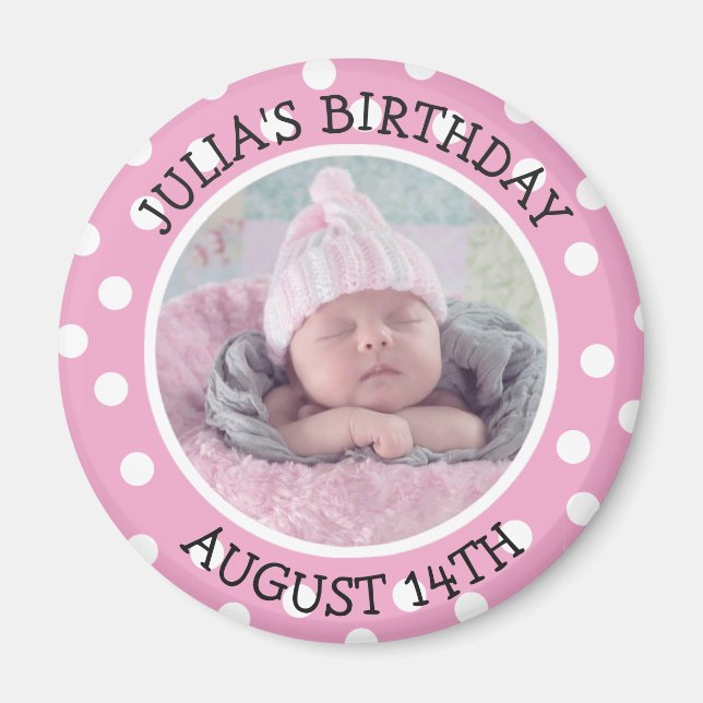 Personalized Birthday Reminder Magnet (Front)