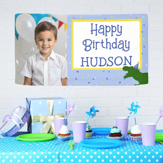 Personalized "Birthday-Saurus" Dinosaur Birthday Banner (Creator Uploaded)
