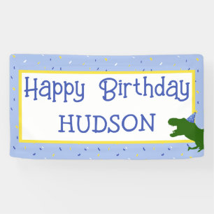 Personalized "Birthday-Saurus" Dinosaur Birthday Banner