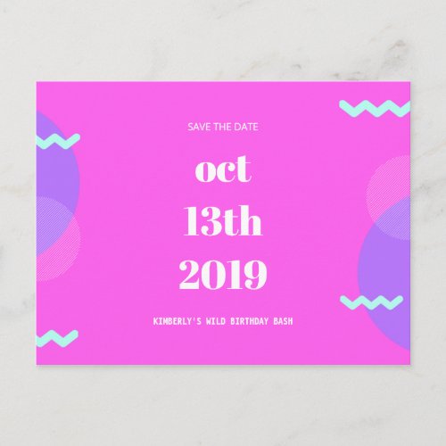 Personalized _ Birthday Save the Date Postcard
