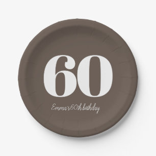Personalized Birthday Sophisticated Paper Plates