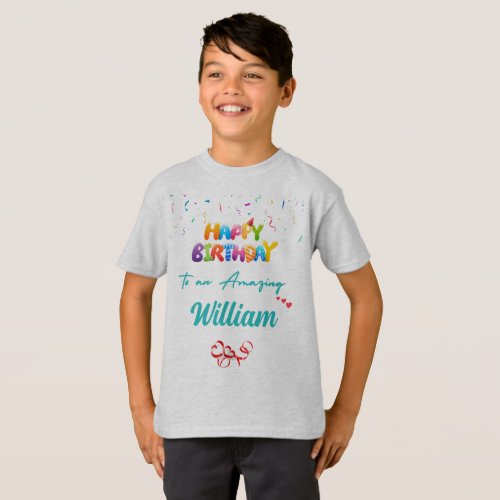 Personalized Birthday T_Shirt  Perfect Kids Gift