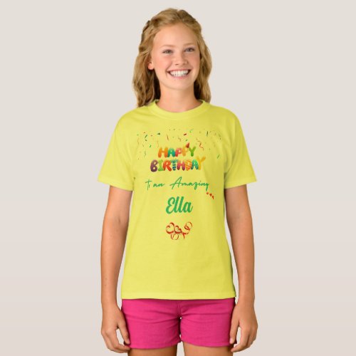 Personalized Birthday T_Shirt  Perfect Kids Gift