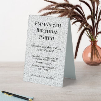 Personalized Birthday Table Tent