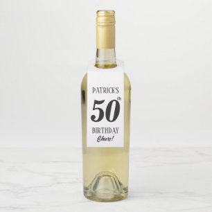 Personalized birthday tags, shot Bottle Tag