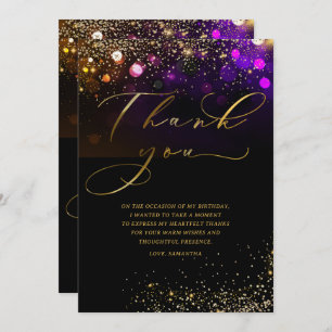Personalized Birthday Thank You Cards for Adults