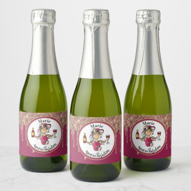 Personalized Birthday Toast Favor Sparkling Wine Label (Bottles)