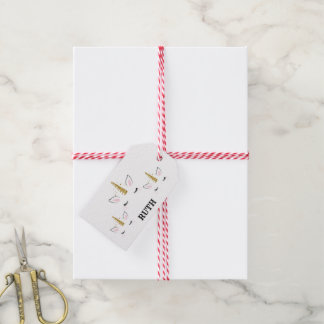 Personalized Birthday Unicorn Glitter Design with Gift Tags