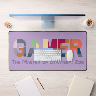 Personalized Birthday Valentines Gift for Gamers Desk Mat