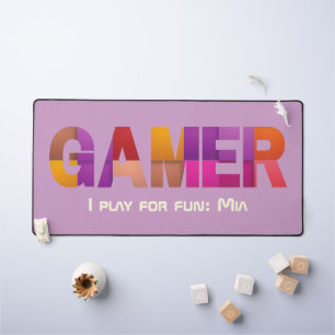 Personalized Birthday Valentines Gift for Gamers Desk Mat
