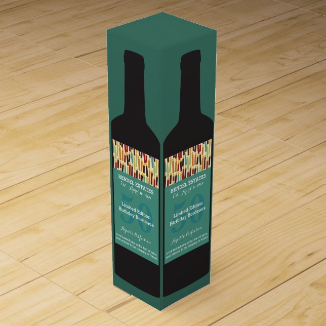 Personalized Birthday Wine Gift Box (Front)