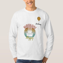 Personalized Birthday Wishes Embroidered T-Shirts