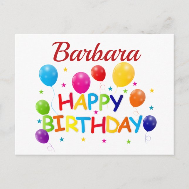 Personalized Birthday Wishes Postcard (Front)