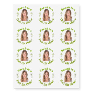 Personalized Birthday with Custom Photo & Name Temporary Tattoos