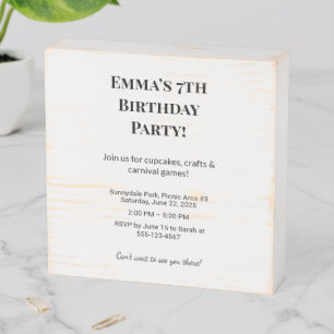 Personalized Birthday Wooden Box Sign