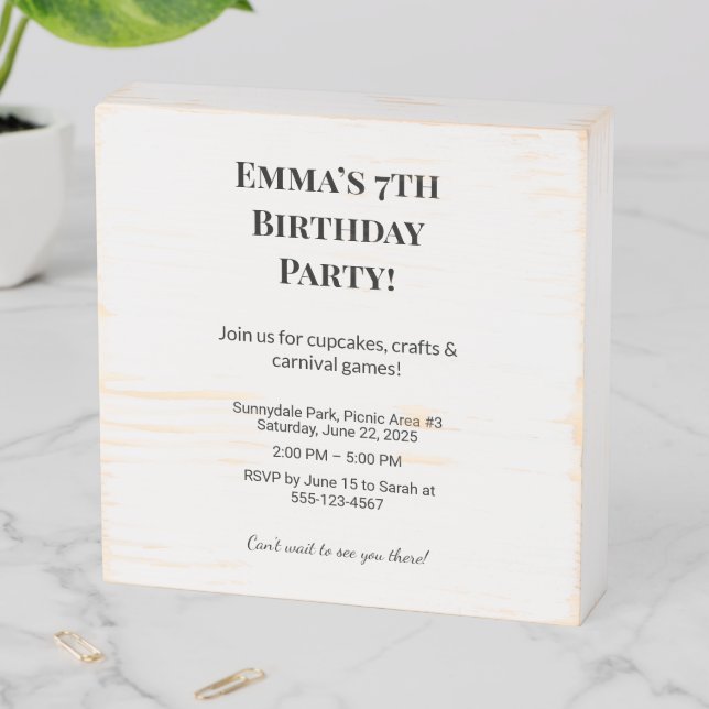 Personalized Birthday Wooden Box Sign (In Situ Horizontal)