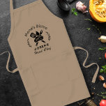 Personalized Bistro Chef with Utensil Graphic Long Apron<br><div class="desc">Personalized Bistro Chef with Utensil Graphic Long Apron Elevate your kitchen style or surprise your favorite cook with this personalized chef apron featuring a classic grilling utensil icon and your own custom text. The top features “Your Name Bistro” curved elegantly above the utensils, while the bottom showcases the chef’s name...</div>