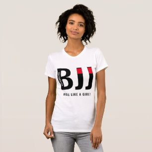 Personalized BJJ Jiu Jitsu Black Belt Woman's T-Shirt