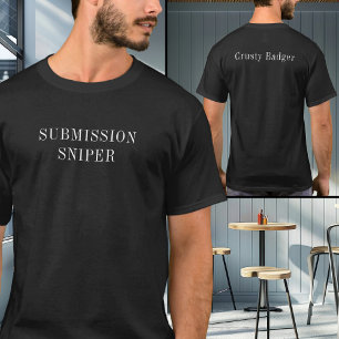 Personalized BJJ Jiu Jitsu Submission Sniper Black T-Shirt